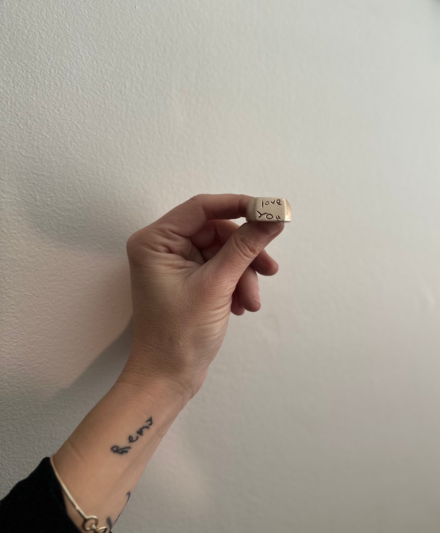 Love Note Square Signet Ring