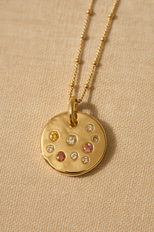 Rainbow Sapphire Pendant Gold