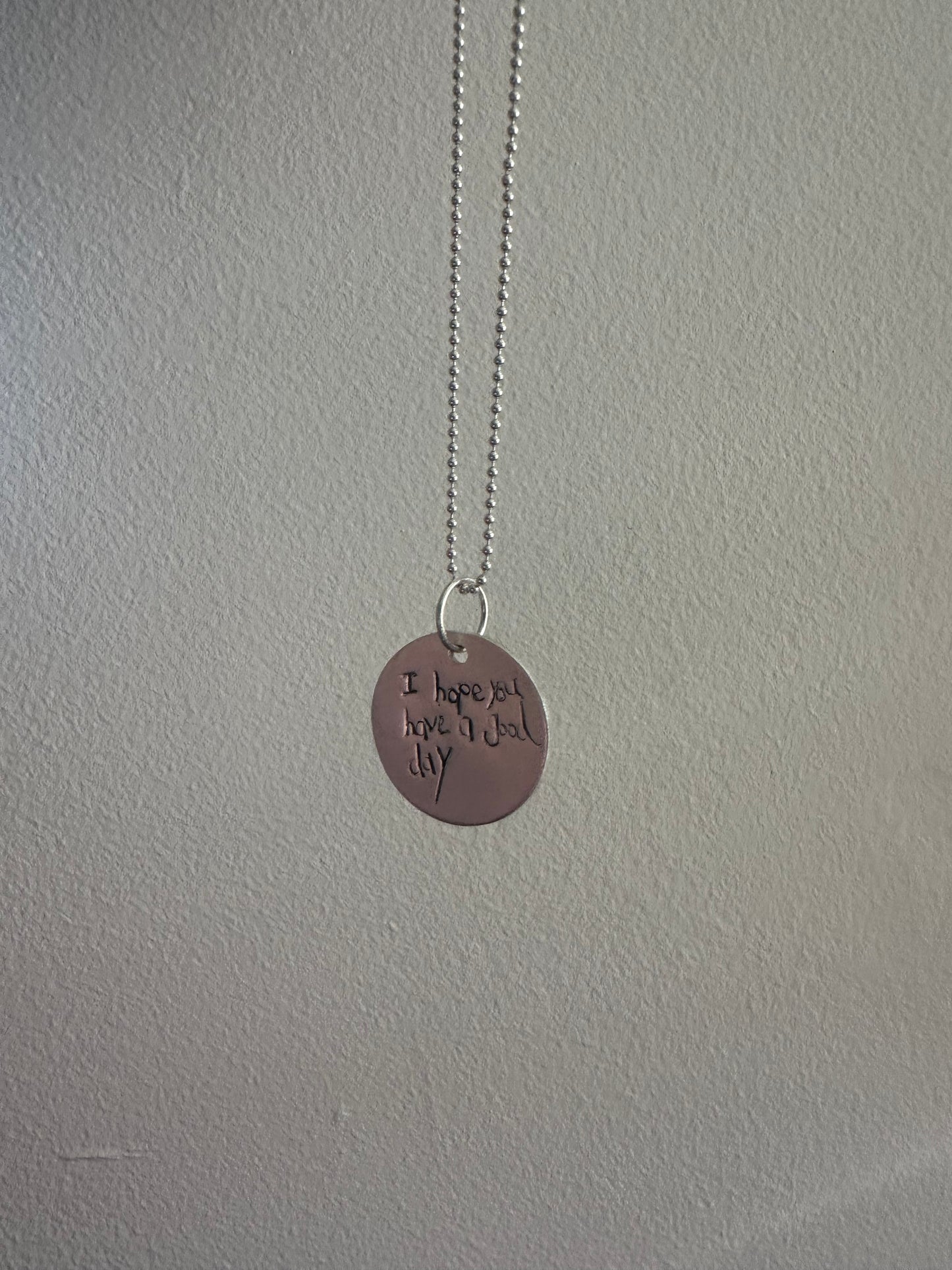 Love Note Round Silver - Custom Made and Made to Order